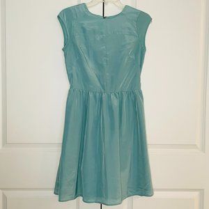 Mossimo Women's Cap Sleeve A-Line Fit and Flare Dress (XS?, Light Blue/Teal)